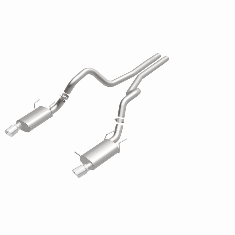 MagnaFlow 13 Ford Mustang Dual Split Rear Exit Stainless Cat Back Performance Exhaust (Street) - 15149
