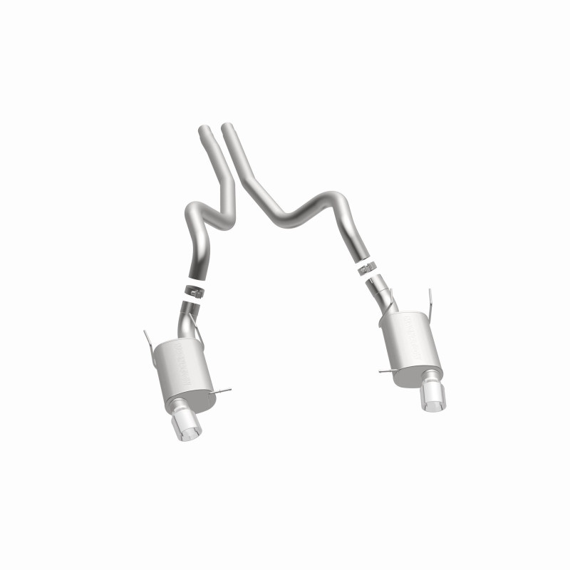 MagnaFlow 13 Ford Mustang Dual Split Rear Exit Stainless Cat Back Performance Exhaust (Street) - 15149