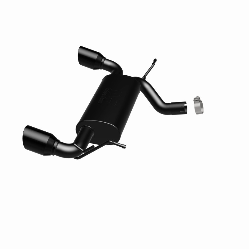 MagnaFlow 07-17 Jeep Wrangler JK 3.8/3.6L Dual Split Rear Exit Black Axle-Back Exhaust - 15160