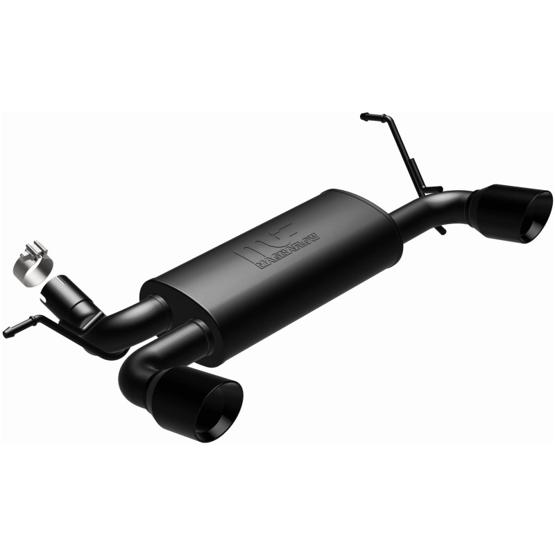 MagnaFlow 07-17 Jeep Wrangler JK 3.8/3.6L Dual Split Rear Exit Black Axle-Back Exhaust - 15160