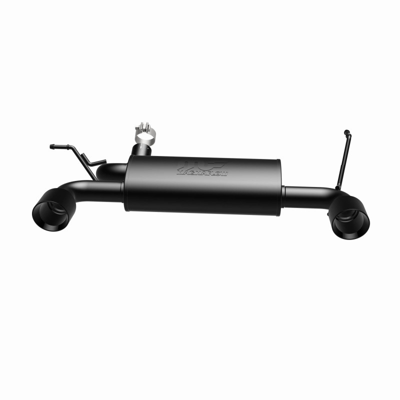 MagnaFlow 07-17 Jeep Wrangler JK 3.8/3.6L Dual Split Rear Exit Black Axle-Back Exhaust - 15160
