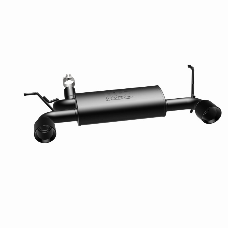 MagnaFlow 07-17 Jeep Wrangler JK 3.8/3.6L Dual Split Rear Exit Black Axle-Back Exhaust - 15160