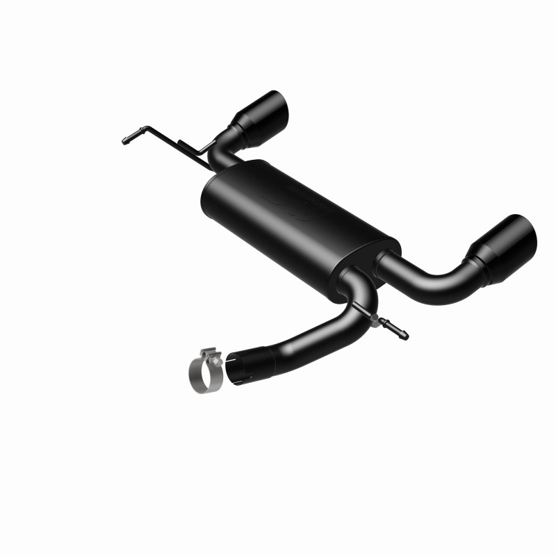 MagnaFlow 07-17 Jeep Wrangler JK 3.8/3.6L Dual Split Rear Exit Black Axle-Back Exhaust - 15160