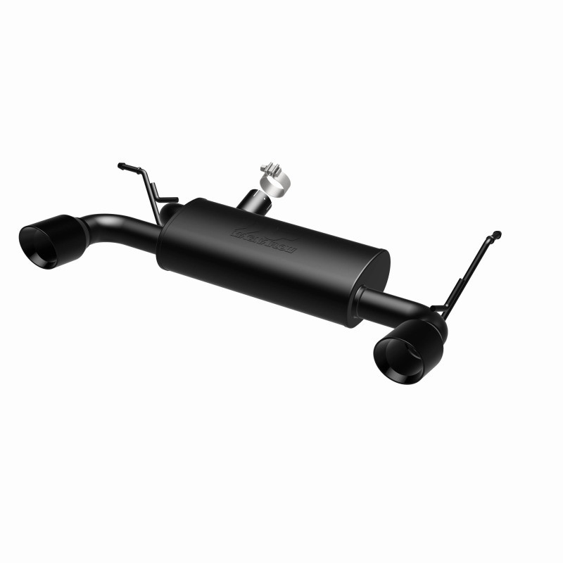 MagnaFlow 07-17 Jeep Wrangler JK 3.8/3.6L Dual Split Rear Exit Black Axle-Back Exhaust - 15160