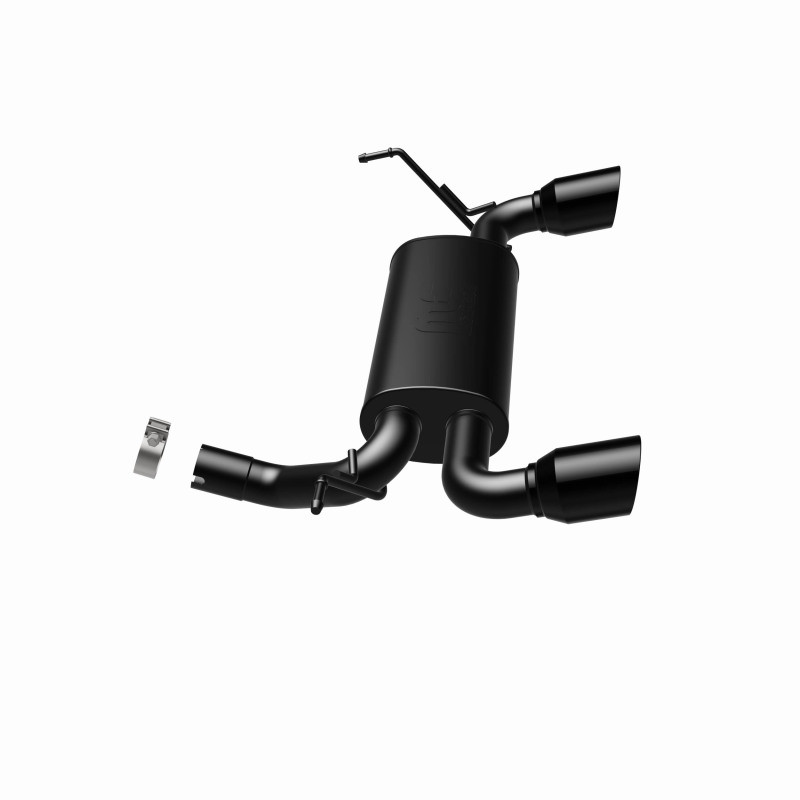MagnaFlow 07-17 Jeep Wrangler JK 3.8/3.6L Dual Split Rear Exit Black Axle-Back Exhaust - 15160