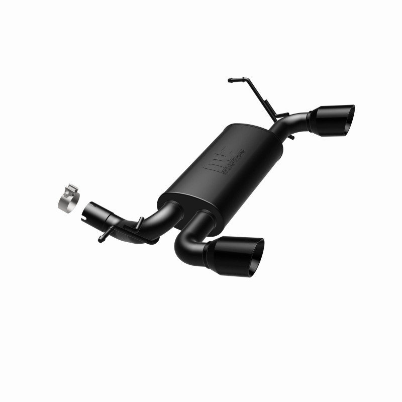 MagnaFlow 07-17 Jeep Wrangler JK 3.8/3.6L Dual Split Rear Exit Black Axle-Back Exhaust - 15160