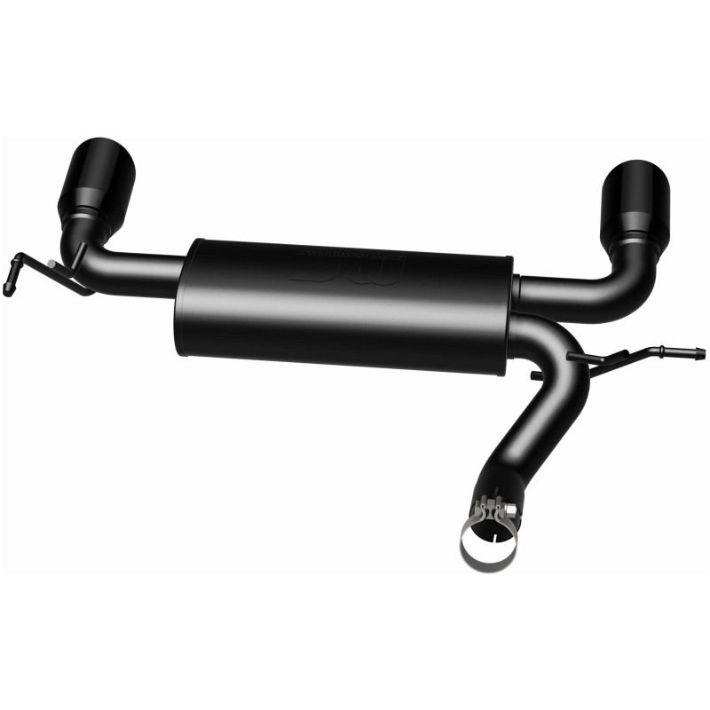 MagnaFlow 07-17 Jeep Wrangler JK 3.8/3.6L Dual Split Rear Exit Black Axle-Back Exhaust - 15160