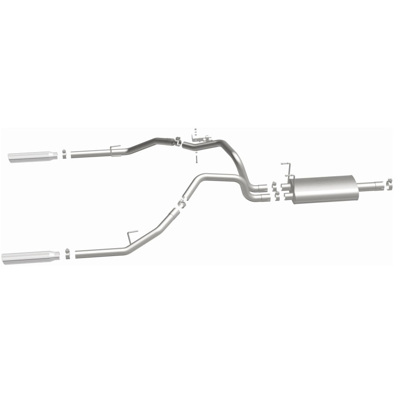 Magnaflow 09-13 Dodge Ram 1500 V6 3.6L Dual Spilt Rear Exit Polished Stainless C/B Perf Exhaust - 15249