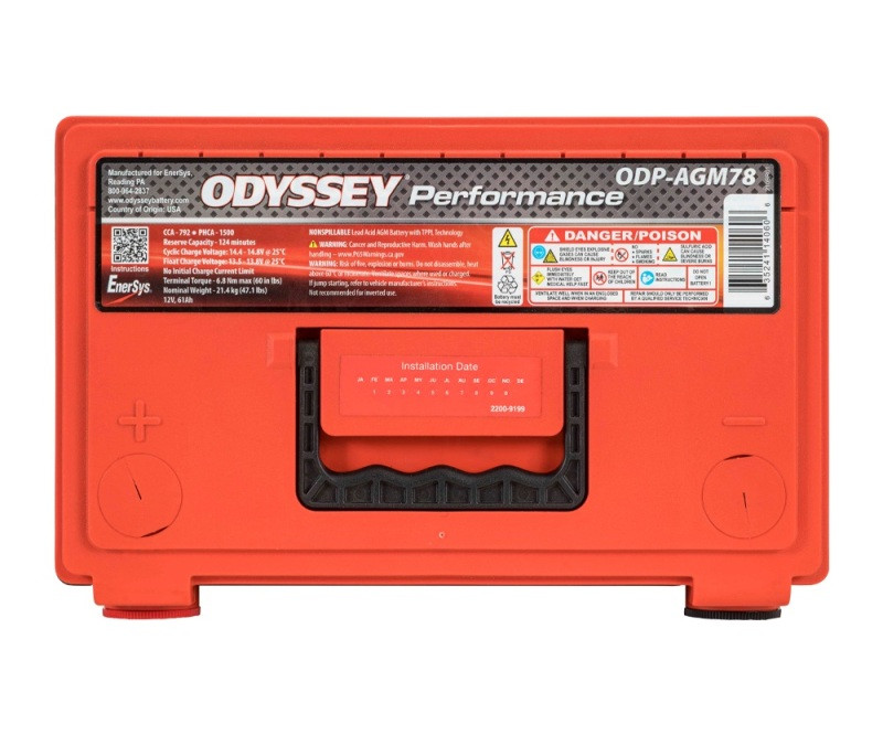 Odyssey Battery Auto/Truck Performance AGM Battery (78-790) - ODP-AGM78