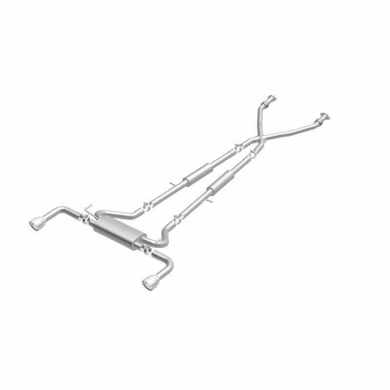 MagnaFlow 14 Infiniti Q50 V6 3.7L Cat-Back Polished Stainless Tips Dual Split Rear Exit Exhaust - 15310