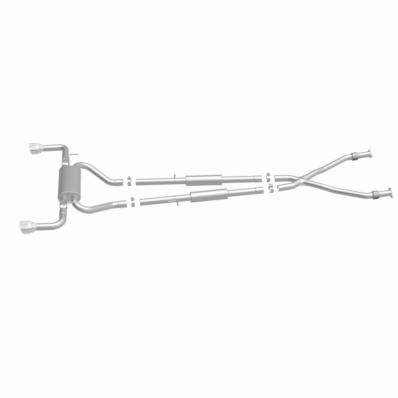 MagnaFlow 14 Infiniti Q50 V6 3.7L Cat-Back Polished Stainless Tips Dual Split Rear Exit Exhaust - 15310