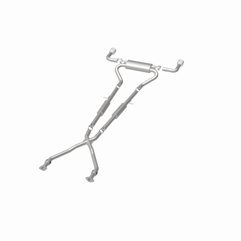 MagnaFlow 14 Infiniti Q50 V6 3.7L Cat-Back Polished Stainless Tips Dual Split Rear Exit Exhaust - 15310