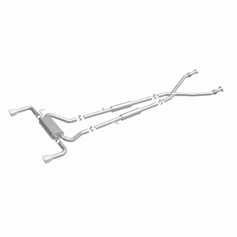 MagnaFlow 14 Infiniti Q50 V6 3.7L Cat-Back Polished Stainless Tips Dual Split Rear Exit Exhaust - 15310