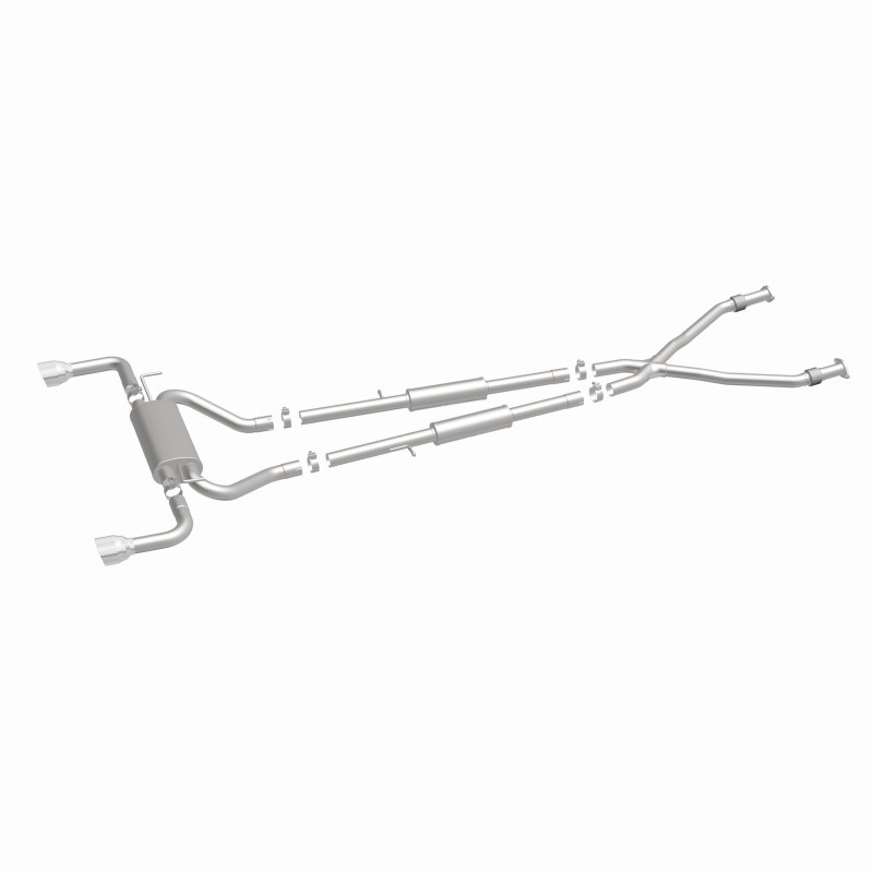 MagnaFlow 14 Infiniti Q50 V6 3.7L Cat-Back Polished Stainless Tips Dual Split Rear Exit Exhaust - 15310
