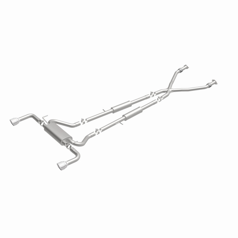 MagnaFlow 14 Infiniti Q50 V6 3.7L Cat-Back Polished Stainless Tips Dual Split Rear Exit Exhaust - 15310