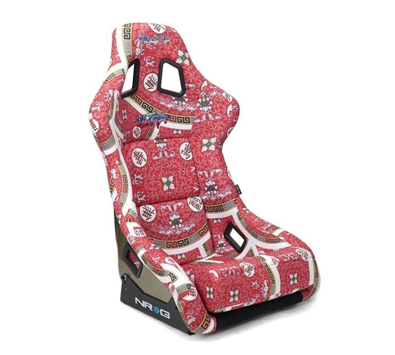 NRG FRP Bucket Seat PRISMA Oriental Longivity Plate Edition W/ Gold Pearlized Back - Large - FRP-302-DYNASTY