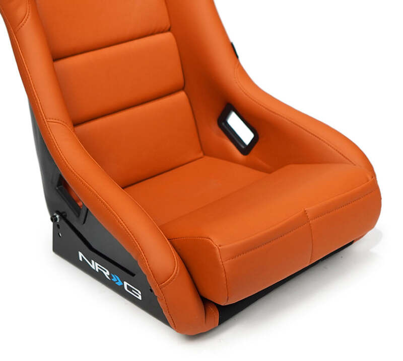 NRG FRP Bucket Seat w/Brown Vinyl Material - Large - FRP-302BR-V Photo - Close Up