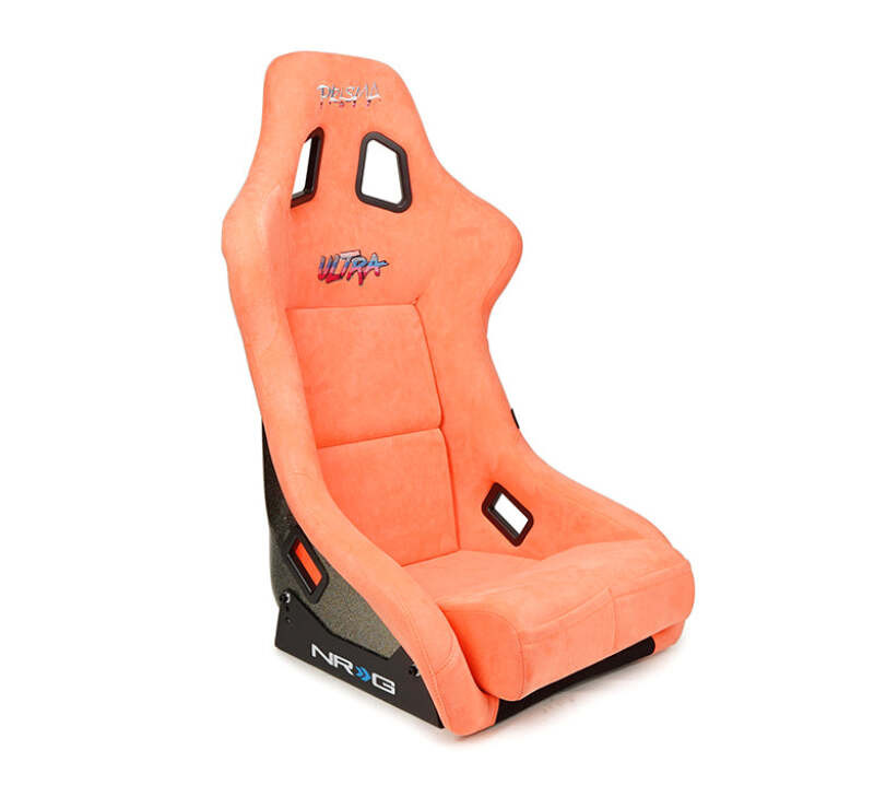 NRG FRP Bucket Seat ULTRA Edition W/ Grey Pearlized Back / Peach Microfiber Material - Large - FRP-302PH-ULTRA Photo - Close Up