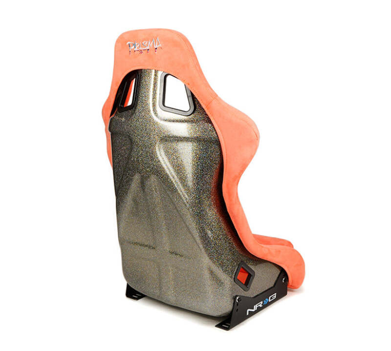 NRG FRP Bucket Seat ULTRA Edition W/ Grey Pearlized Back / Peach Microfiber Material - Large - FRP-302PH-ULTRA Photo - Close Up