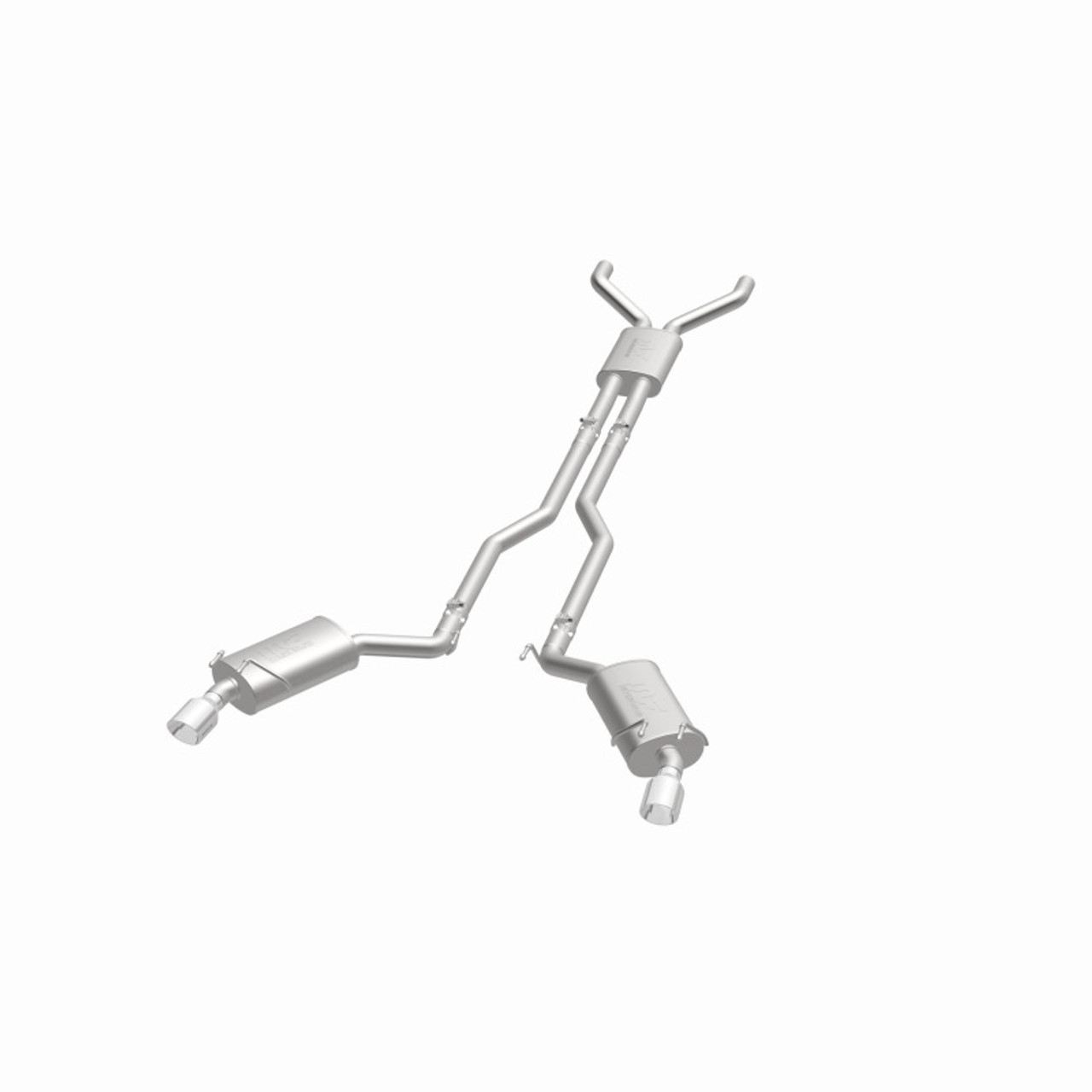 MagnaFlow Cat-Back Stainless Dual Split Rear Exit 4in Polished Tips 11-15 Chevy Camaro 3.6L V6 - 15353