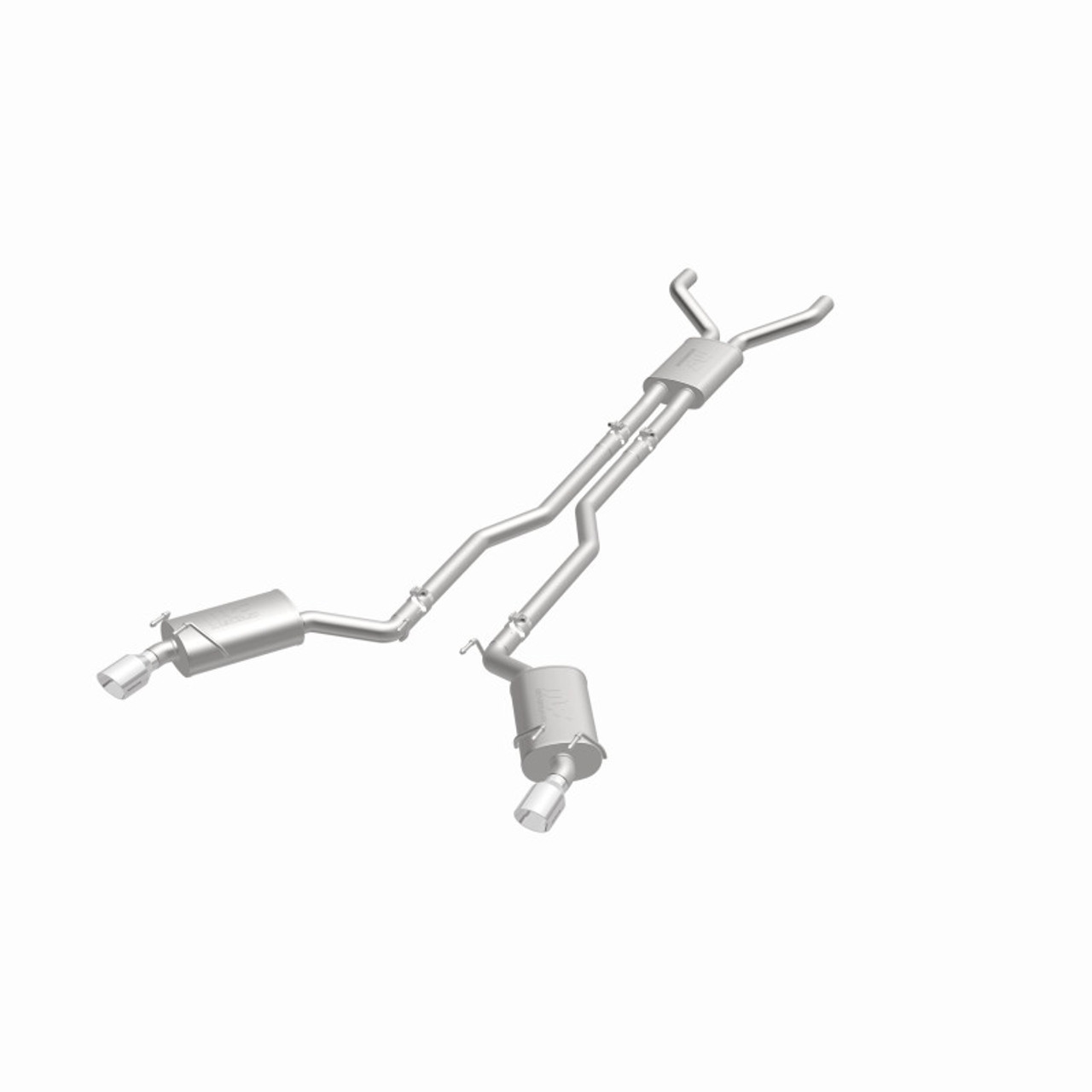 MagnaFlow Cat-Back Stainless Dual Split Rear Exit 4in Polished Tips 11-15 Chevy Camaro 3.6L V6 - 15353