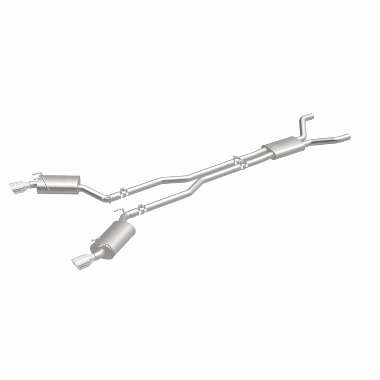 MagnaFlow Cat-Back Stainless Dual Split Rear Exit 4in Polished Tips 11-15 Chevy Camaro 3.6L V6 - 15353