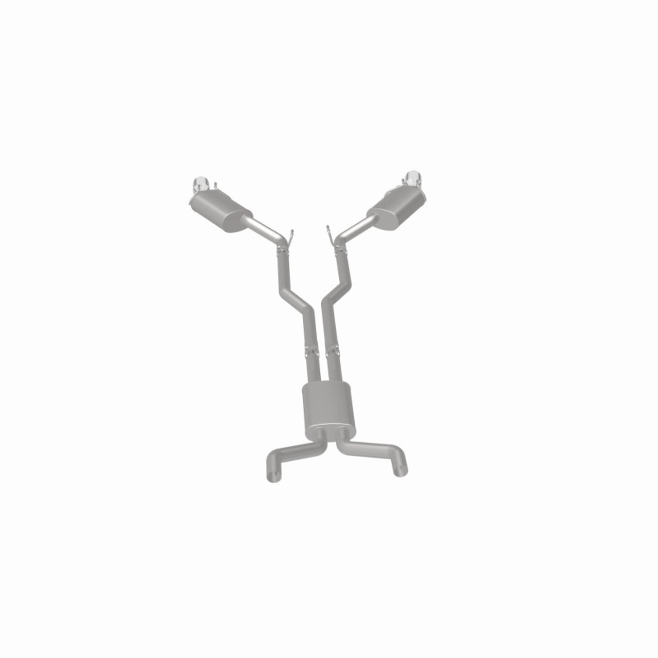 MagnaFlow Cat-Back Stainless Dual Split Rear Exit 4in Polished Tips 11-15 Chevy Camaro 3.6L V6 - 15353