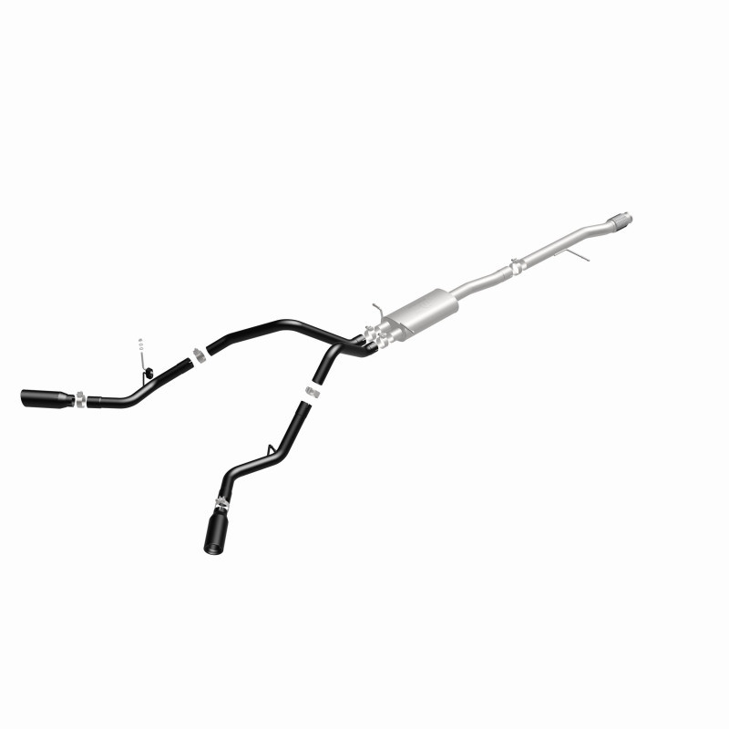 MagnaFlow SYS Cat-Back 3.5in Black Dual Split Rear Tips 14-15 Chevy Silverado/GMC Sierra 4.3L-5.3L - 15360