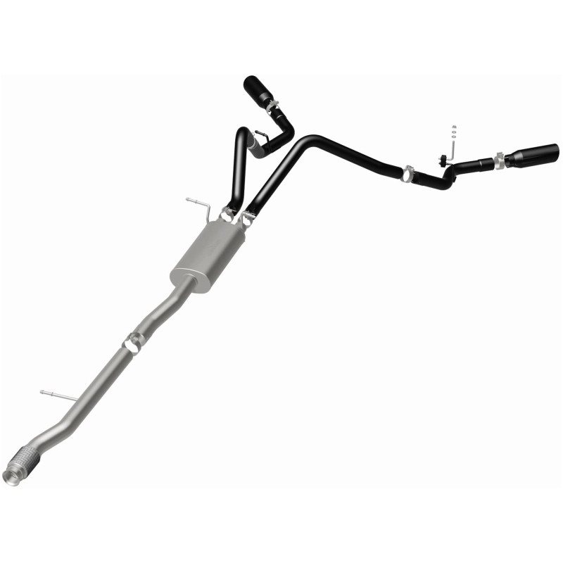 MagnaFlow SYS Cat-Back 3.5in Black Dual Split Rear Tips 14-15 Chevy Silverado/GMC Sierra 4.3L-5.3L - 15360
