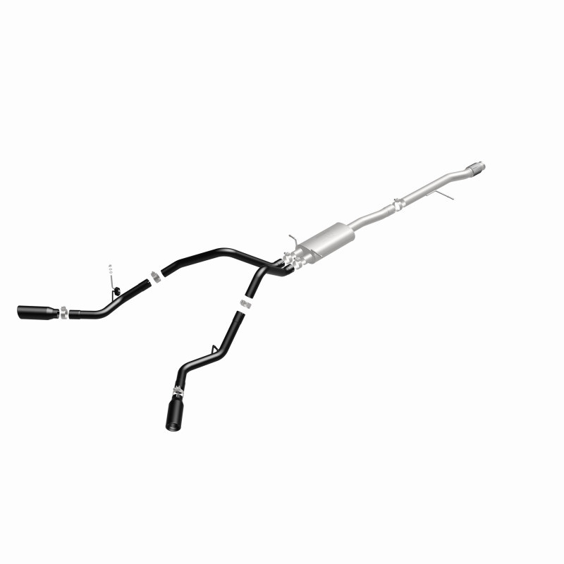 MagnaFlow SYS Cat-Back 3.5in Black Dual Split Rear Tips 14-15 Chevy Silverado/GMC Sierra 4.3L-5.3L - 15360