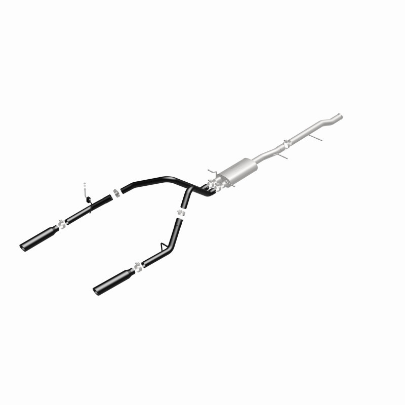 MagnaFlow SYS Cat-Back 3.5in Black Dual Split Rear Tips 10-13 Chevy Silverado / GMC Sierra 5.3L - 15362