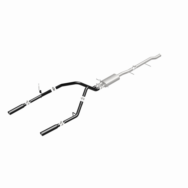 MagnaFlow SYS Cat-Back 3.5in Black Dual Split Rear Tips 10-13 Chevy Silverado / GMC Sierra 5.3L - 15362