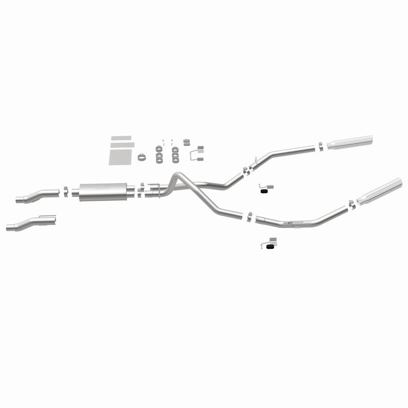 MagnaFlow 11 Ford F-150 3.7L/5.0L/6.2L SS Catback Exhaust Dual Split Rear Exit w/ 3.5in SS Tips - 15460