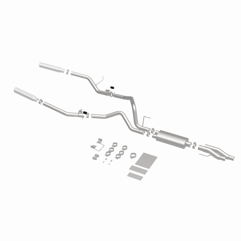 MagnaFlow 11 Ford F-150 3.7L/5.0L/6.2L SS Catback Exhaust Dual Split Rear Exit w/ 3.5in SS Tips - 15460