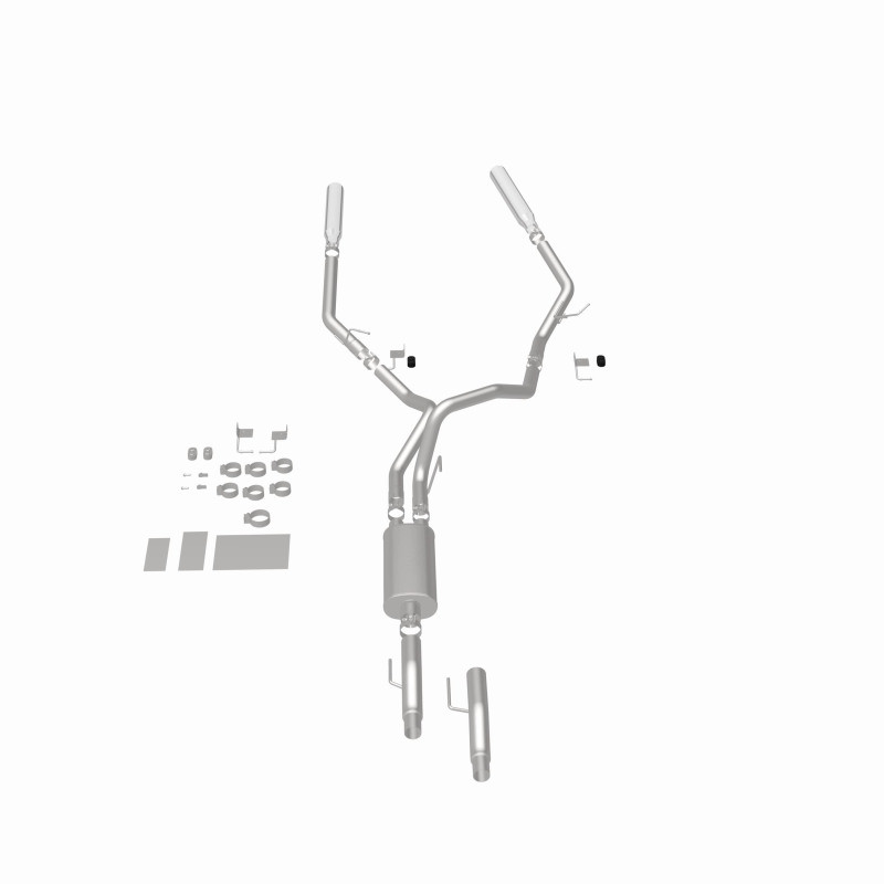 MagnaFlow 11 Ford F-150 3.7L/5.0L/6.2L SS Catback Exhaust Dual Split Rear Exit w/ 3.5in SS Tips - 15460