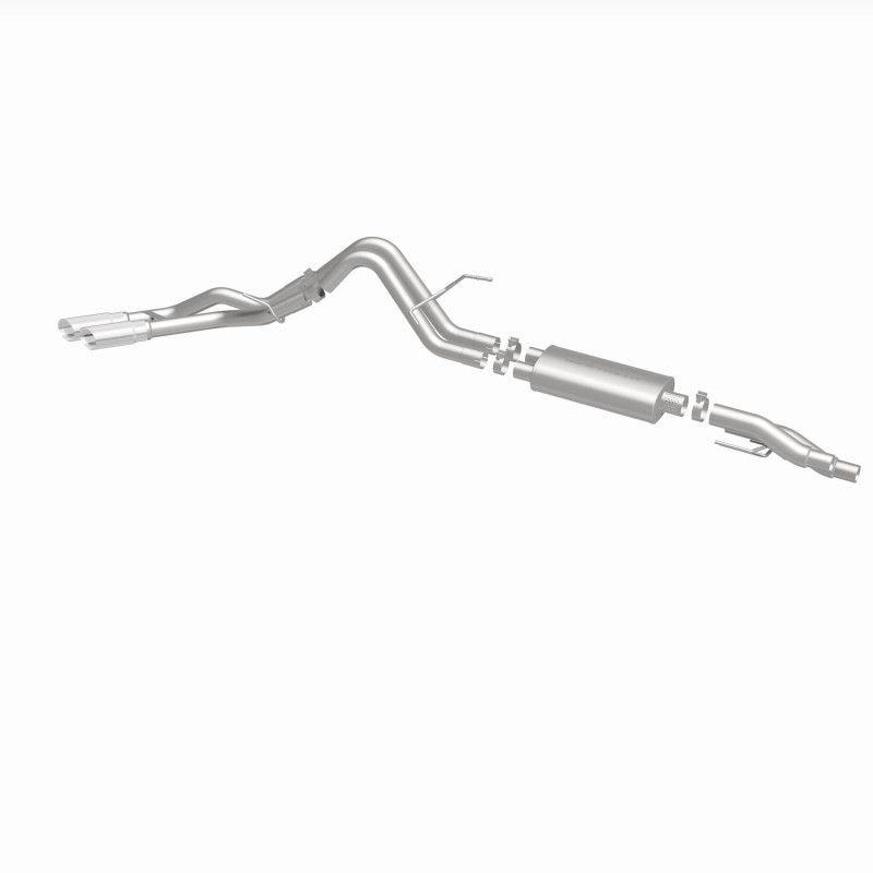 MagnaFlow 11 Ford F-150 3.7L/5.0L/6.2L SS Catback Exhaust Dual Same Side Exit w/ 3.5in SS Tips - 15461