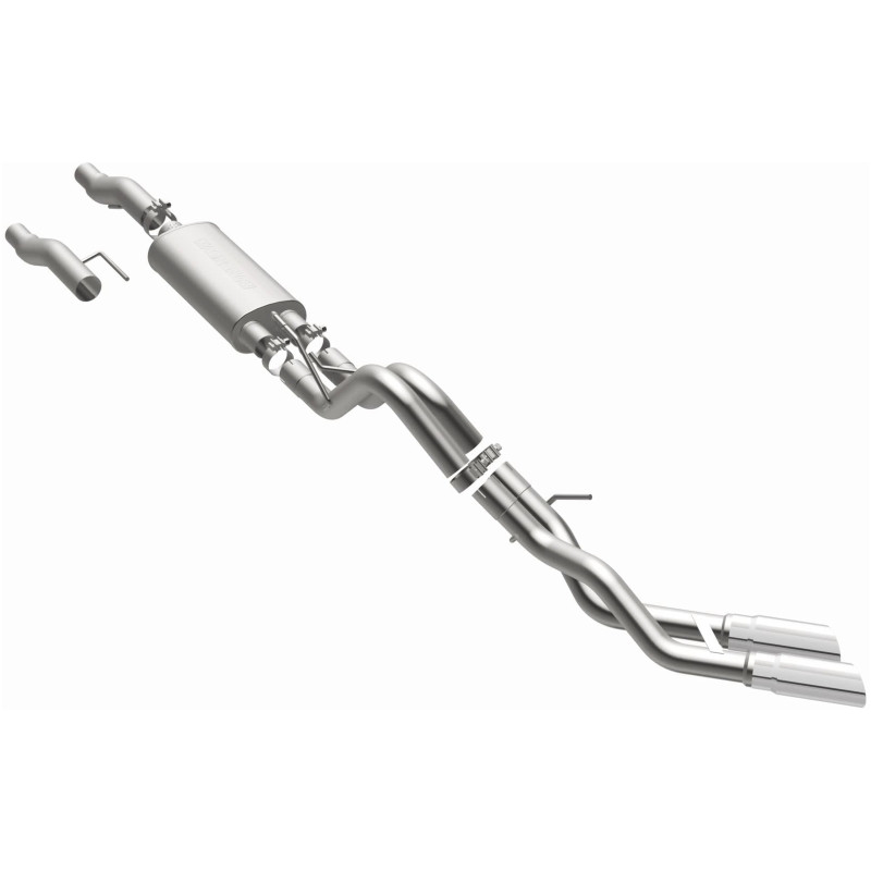MagnaFlow 11 Ford F-150 3.7L/5.0L/6.2L SS Catback Exhaust Dual Same Side Exit w/ 3.5in SS Tips - 15461