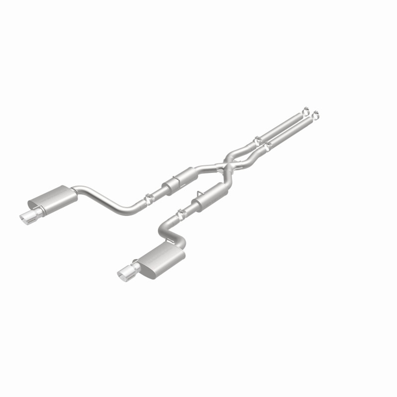 MagnaFlow 11-12 Dodge Charger SRT-8 Hemi Dual Split Rear Exit Stainless Cat-Back Performance Exhaust - 15494