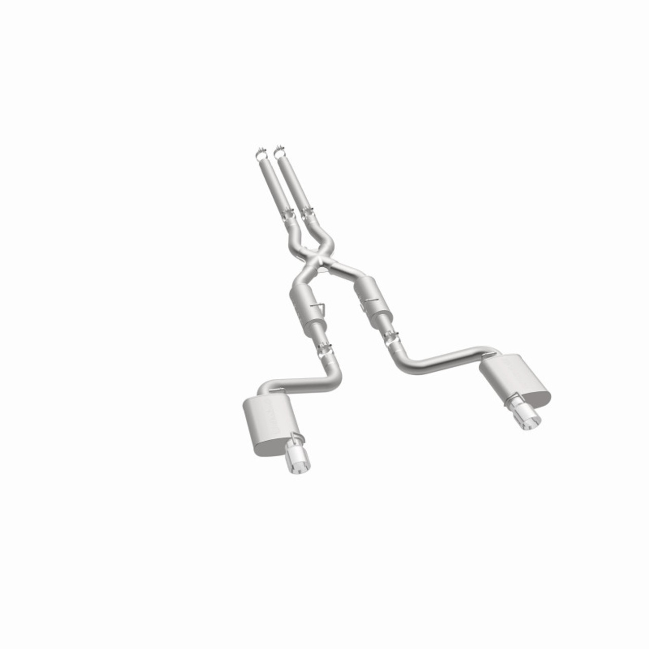 MagnaFlow 11-12 Dodge Charger SRT-8 Hemi Dual Split Rear Exit Stainless Cat-Back Performance Exhaust - 15494