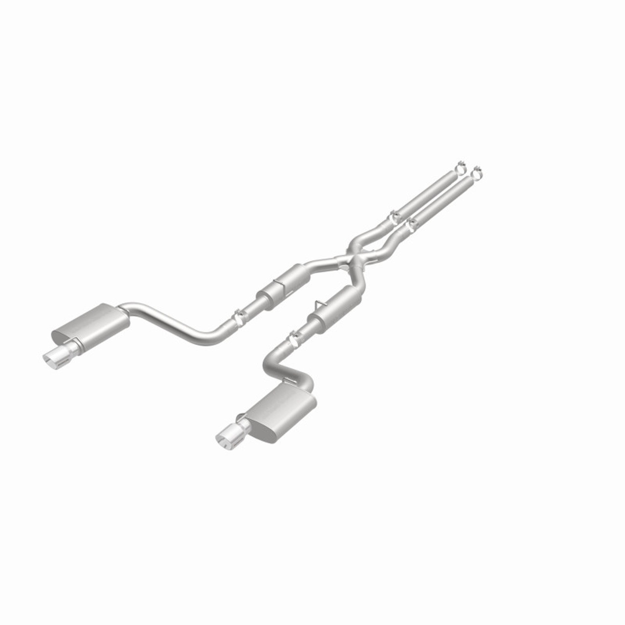 MagnaFlow 11-12 Dodge Charger SRT-8 Hemi Dual Split Rear Exit Stainless Cat-Back Performance Exhaust - 15494