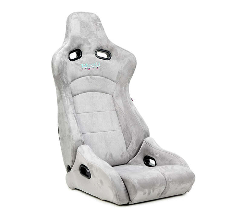 NRG Prisma Lab Reclinable Bucket Racing Seat - Pair (Grey Vegan Suede) - RSC-710 L/R-GY Photo - Close Up