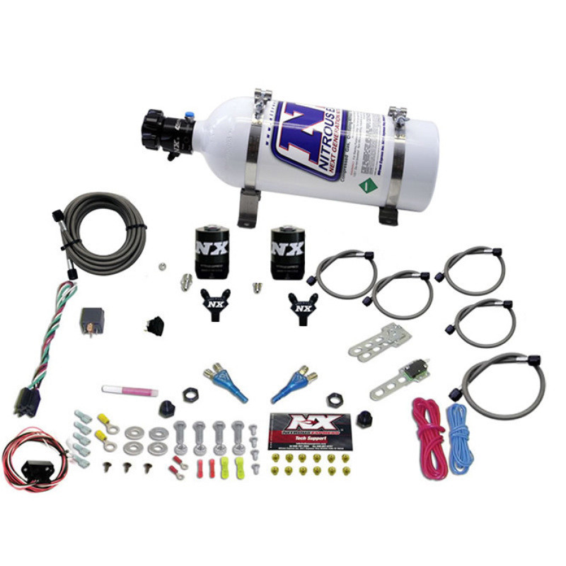 Nitrous Express 03-18 Nissan 350Z/370Z Dual Nozzle (35-150HP) w/5lb Bottle - 20716-05