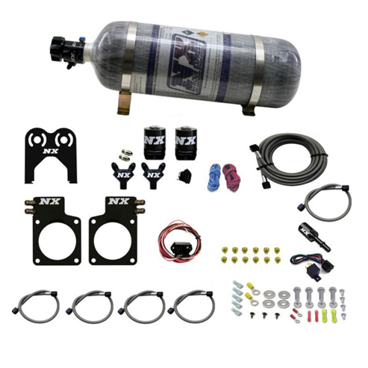Nitrous Express Nissan GT-R Nitrous Plate Kit (35-300HP) w/Composite Bottle - 20717-12