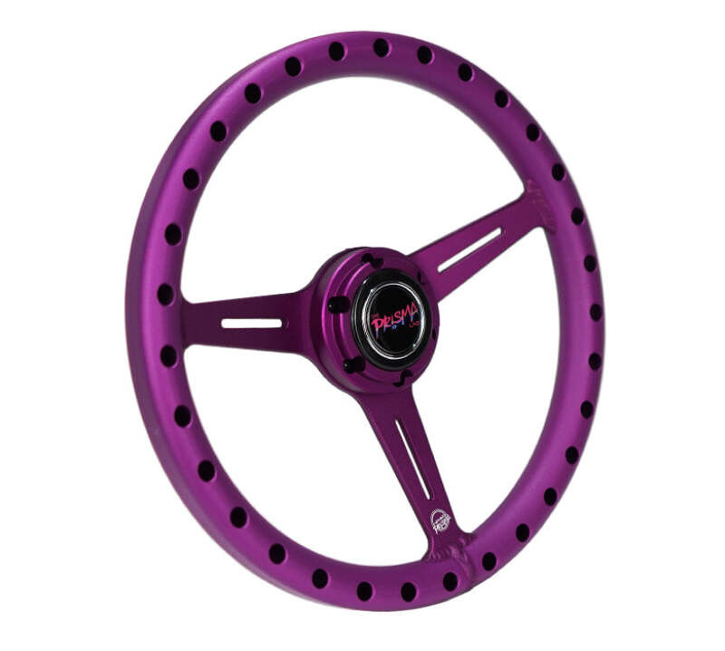 NRG Aluminum Steering Wheel 330mm - Extra Light - Ergonomic Grip - Anadized Purple - RST-072-PP Photo - Close Up