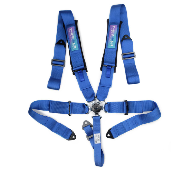 NRG 5PT 3in. Seat Belt Harness / Cam Lock - Blue - SBH-B6PCBL Photo - Primary