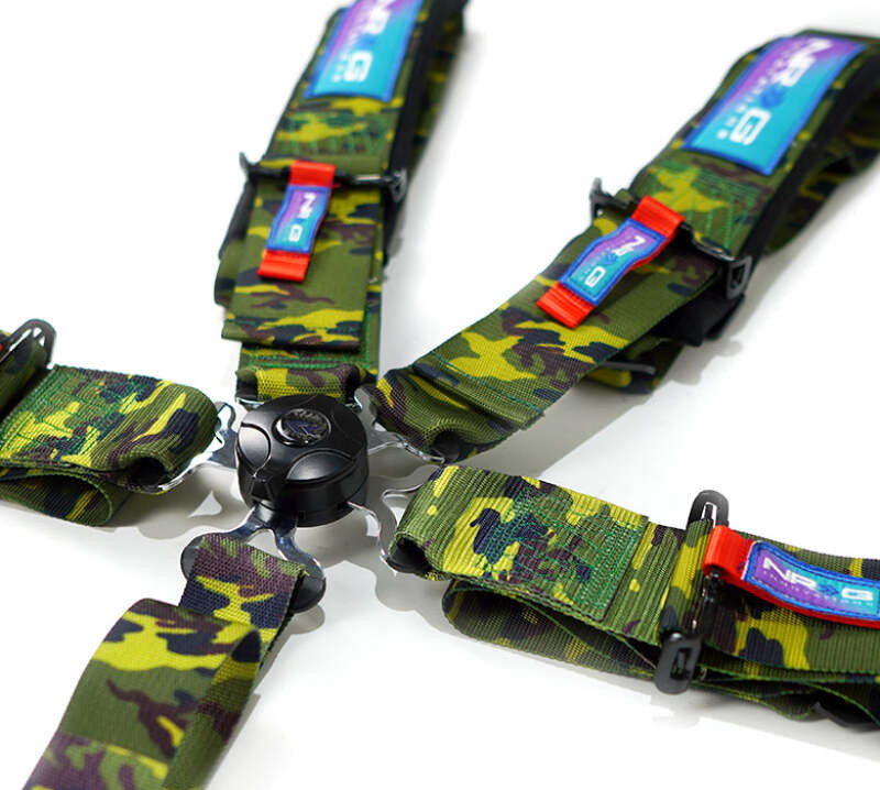 NRG 5PT 3in. Seat Belt Harness / Cam Lock - Green - SBH-B6PCGN Photo - Close Up