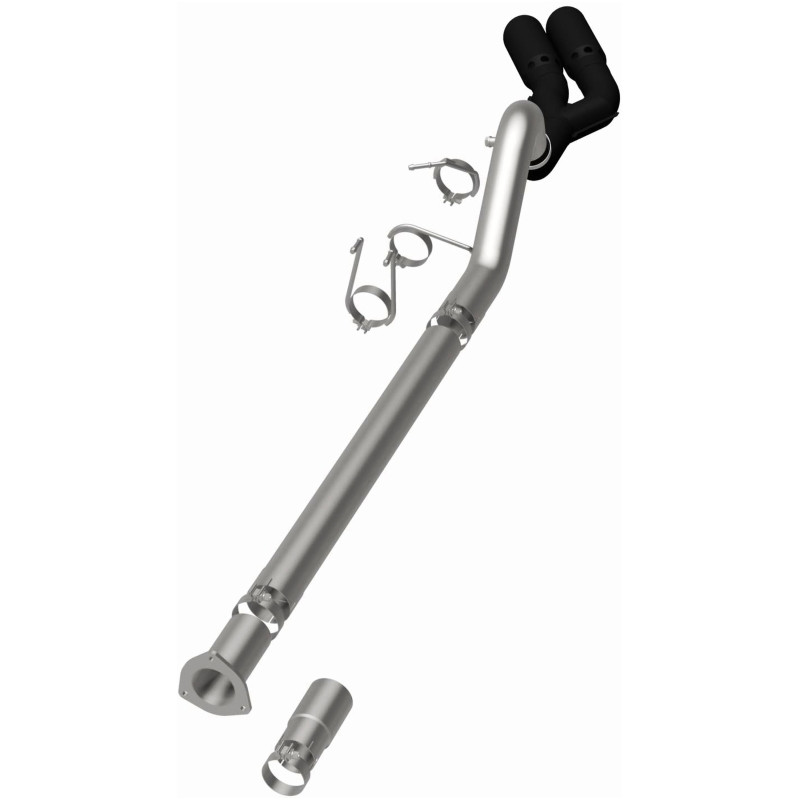 MagnaFlow 08-18 Ford F-250/F-350/F-450 4.6L/6.7 DPF-Back Black 4in Dual Single Rear Exit - 17068