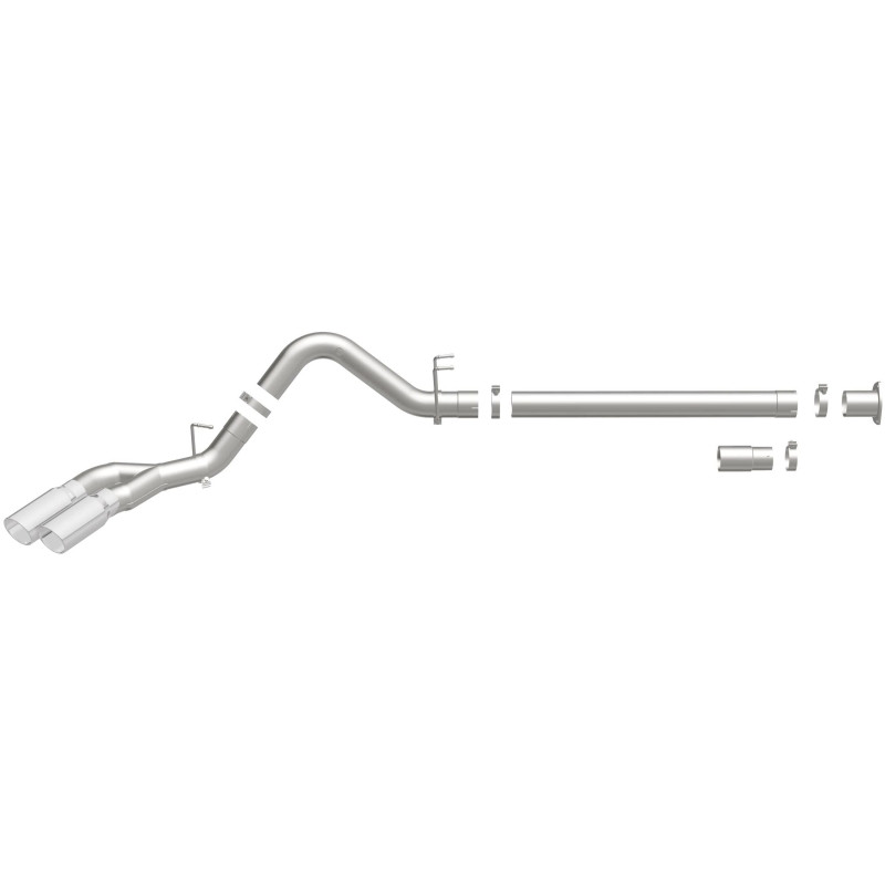 MagnaFlow 08-17 Ford F-250/F-350/F-450 4.6L/6.7 DPF-Back SS 4in Dual Single Passenger Side Rear Exit - 17873