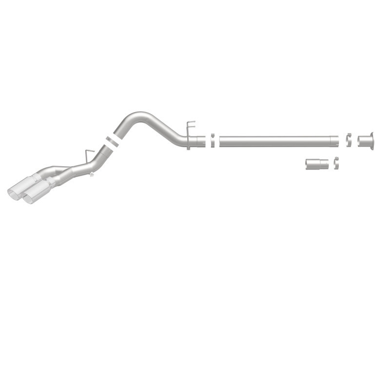 MagnaFlow 08-17 Ford F-250/F-350/F-450 4.6L/6.7 DPF-Back SS 4in Dual Single Passenger Side Rear Exit - 17873