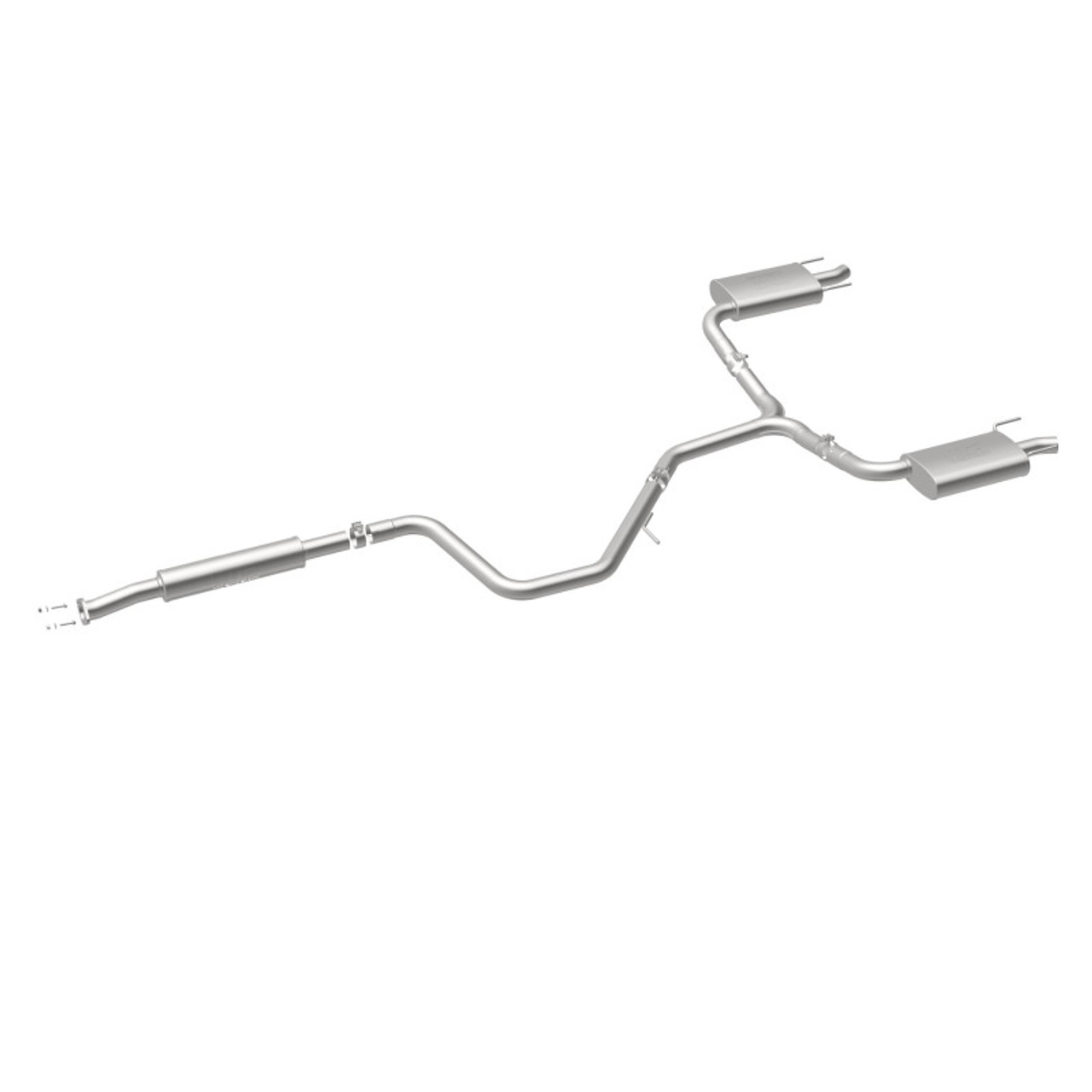 MagnaFlow Cat-Back SS 2.25/2.5in Dual Split Rear Exit Polished 3in Tip 2015 Chev Impala 3.6L V6 - 19023